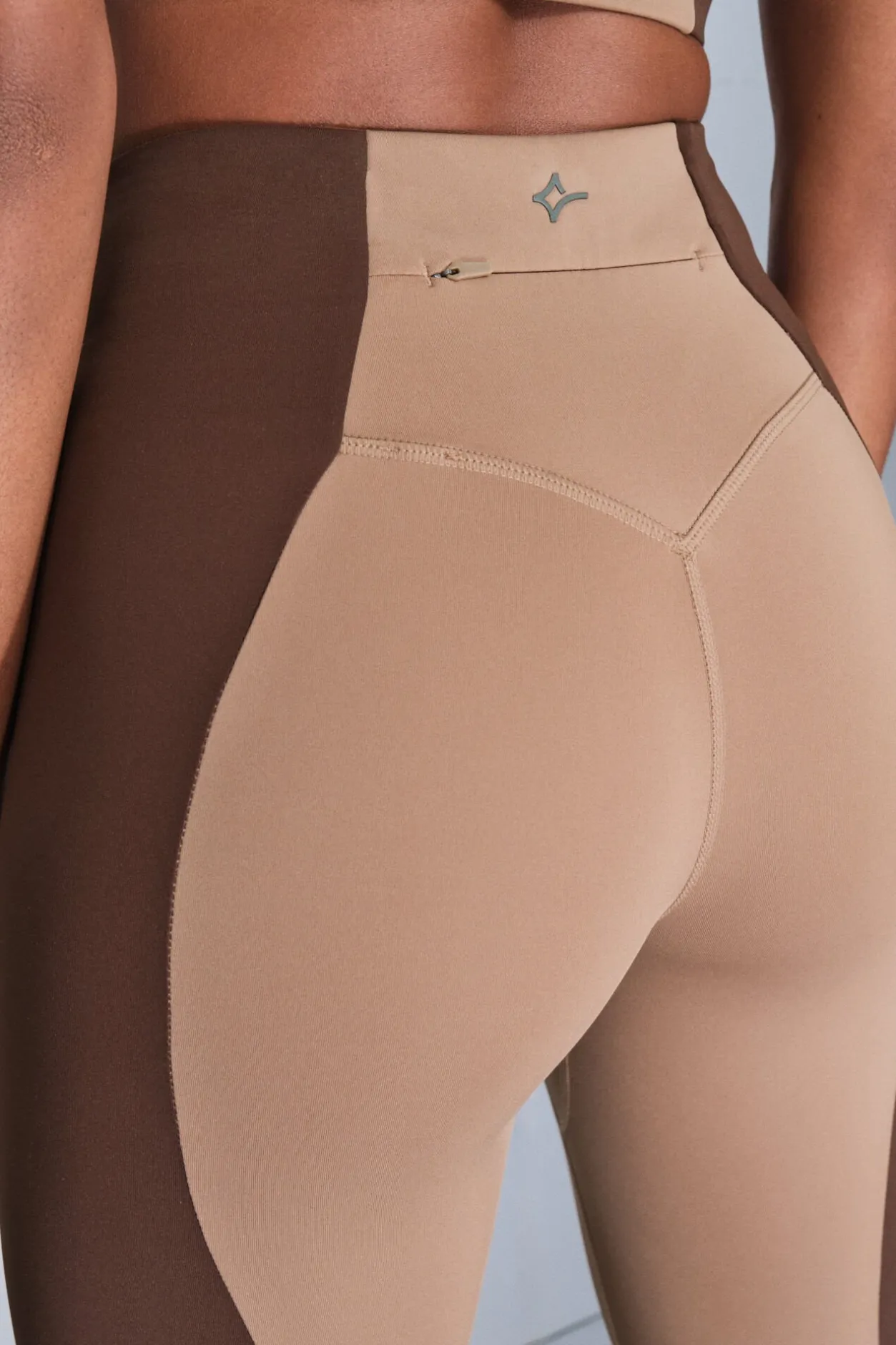 Dash and Stars Leggings 4D STRETCH color block nude Best