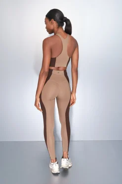 Dash and Stars Leggings 4D STRETCH color block nude Best