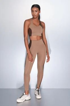 Dash and Stars Leggings 4D STRETCH color block nude Best