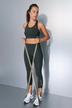 Dash and Stars Leggings 4D STRETCH crop verde Hot