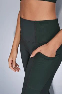 Dash and Stars Leggings 4D STRETCH crop verde Hot