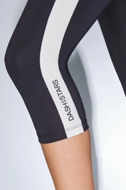 Dash and Stars Leggings 4D STRETCH pirata y blanco negro New