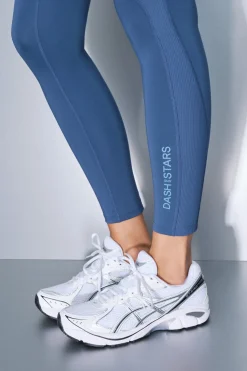 Dash and Stars Leggings 4D STRETCH tobillero azul New