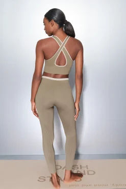 Dash and Stars Leggings largos SEAMLESS COMFORT kaki verde