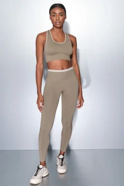 Dash and Stars Leggings largos SEAMLESS COMFORT kaki verde