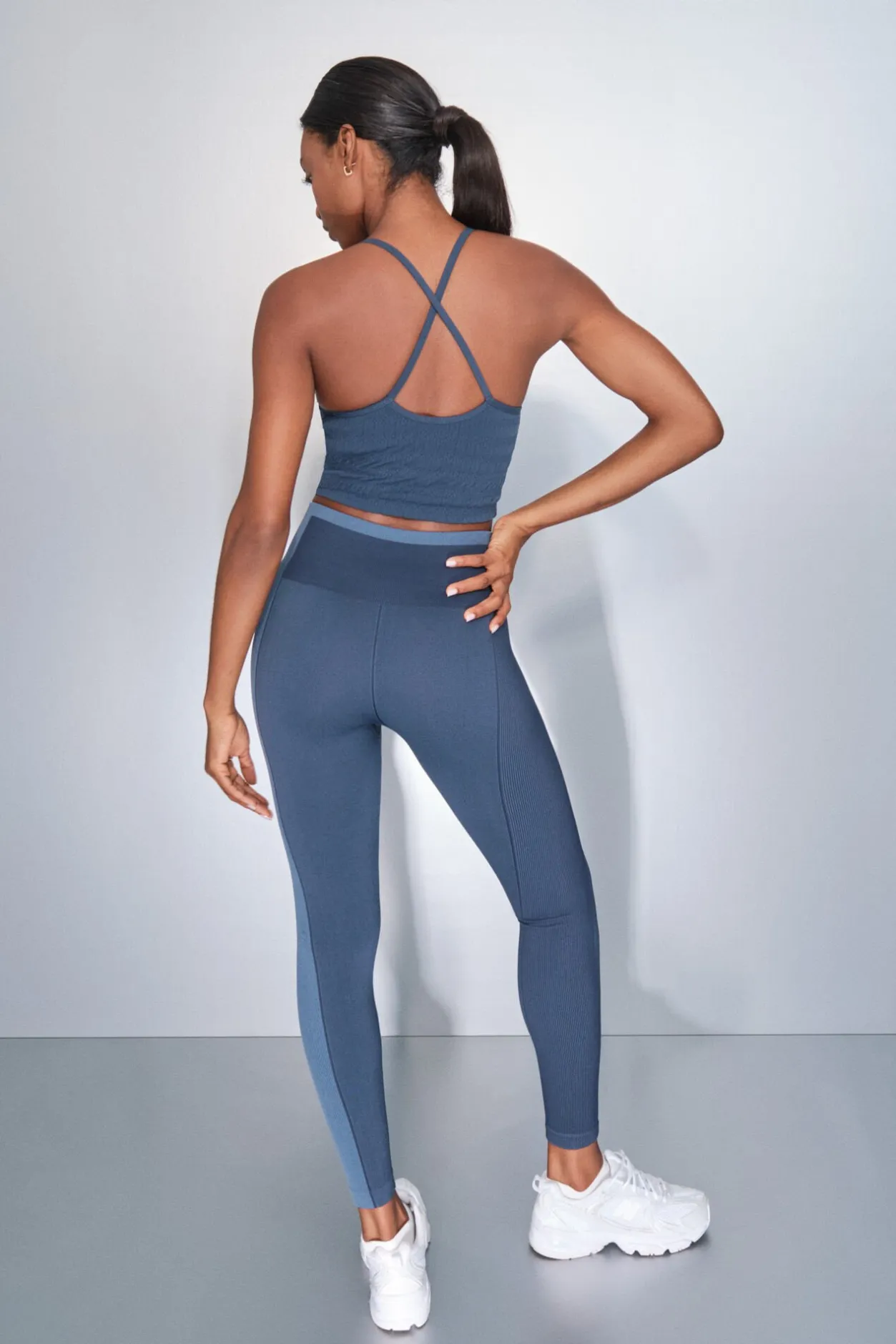 Dash and Stars Leggings largos SEAMLESS COMFORT azul