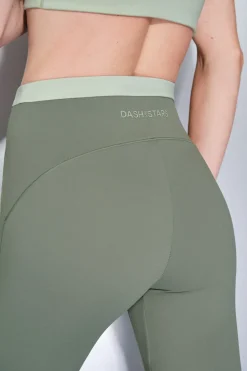 Dash and Stars Leggings SOFT MOVE crop verde Best
