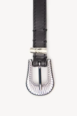 Hoss Intropia Liez. Cinturón doble vuelta piel Negro Clearance