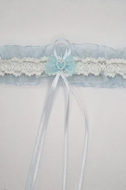 Ivette Bridal Liga tul y encaje detalle corazón azul Outlet