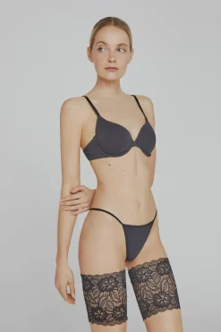 Ivette Bridal Liguettes Bridal con encaje y bandas de silicona negro Outlet