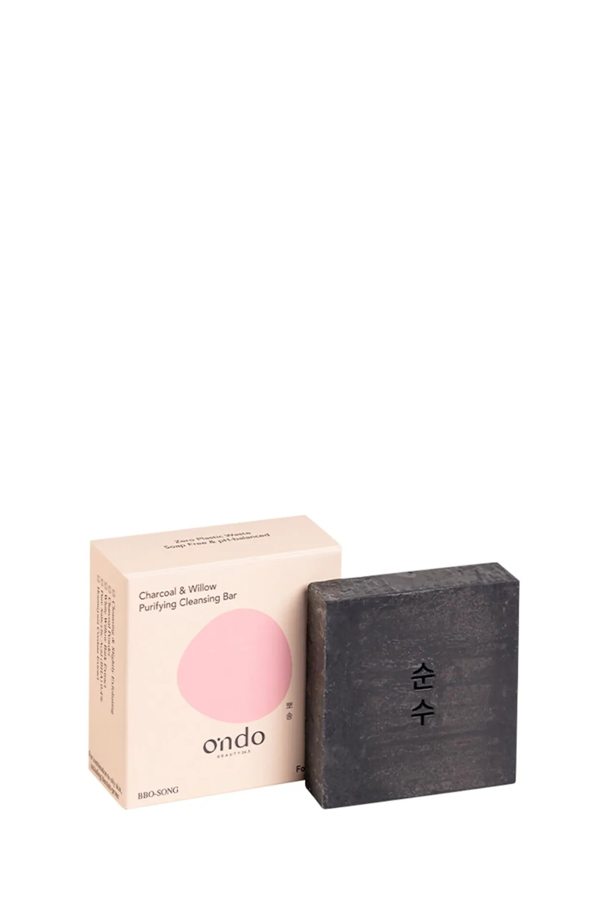 Ondo beauty 36.5 Limpiador facial jabón sólido con carbón Blanco New