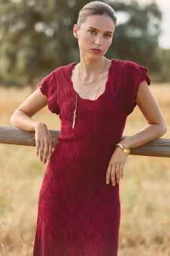 Hoss Intropia Lina. Vestido de tricot Granate