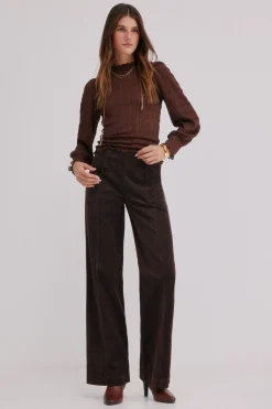 Hoss Intropia Mafalda. Top fruncido Marron