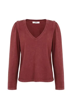 Hoss Intropia Maialen. Camiseta efecto lavado Granate New