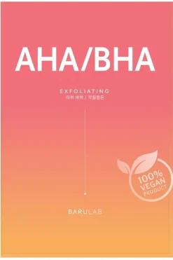 Barulab Mascarilla de tejido iluminadora con AHA y BHA rojo Best