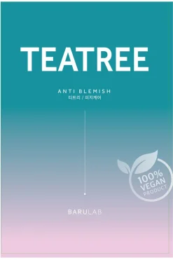 Barulab Mascarilla de tejido vegana con extracto de árbol de té azul Clearance
