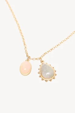 Hoss Intropia Matilda. Collar largo piedra natural Dorado Sale