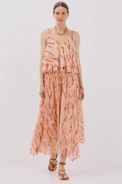 Cortefiel Maxi falda con vuelo Multicolor Clearance