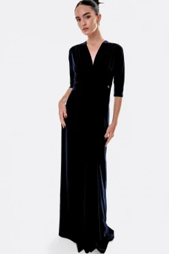 Cuplé Maxi vestido con nudo Negro Online