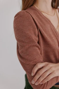 Hoss Intropia Micaela. Camiseta con solapa Estampado Marron Discount