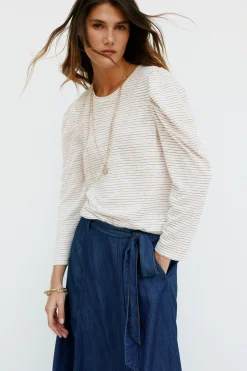 Hoss Intropia Milena. Camiseta a rayas Beige Best