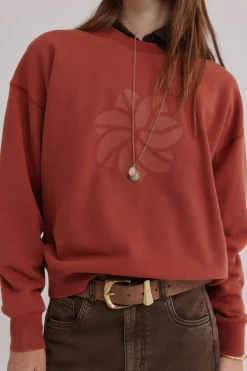 Hoss Intropia Miranda. Sudadera lavada Granate