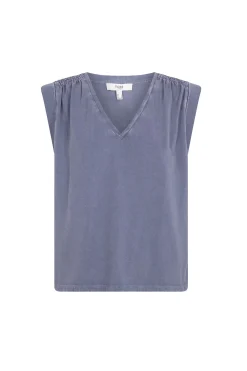 Hoss Intropia Mónica. Camiseta con pliegues Azul Best