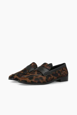 Lodi Mocasines en piel efecto animal print Estampado marr&oacute;n Best