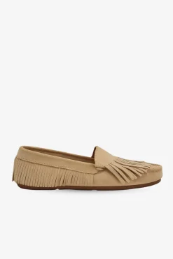 Cuplé Mocasín flecos serraje arena Beige Sale