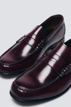 Springfield Mocasín piel antifaz burdeos Sale