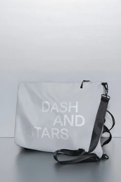 Dash and Stars Mochila multiposición nylon efecto metalizado gris Hot