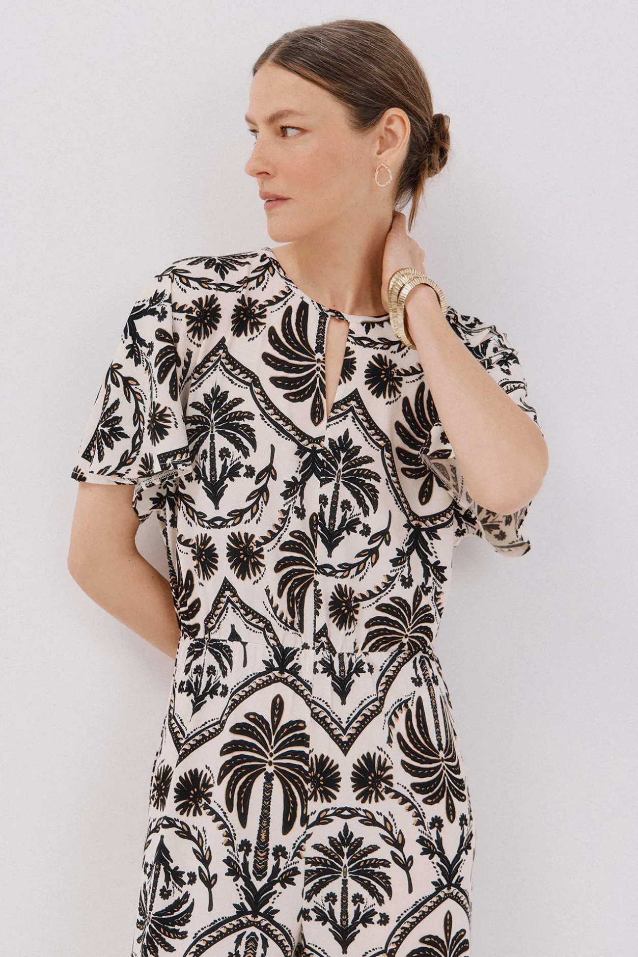 Cortefiel Mono estampado Estampado blanco Discount