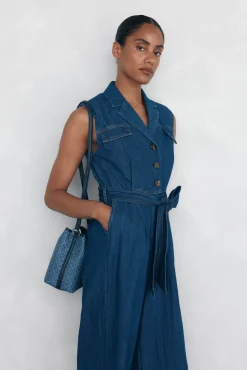 Pedro del Hierro Mono pata recta detalle bolsillos Azul Discount