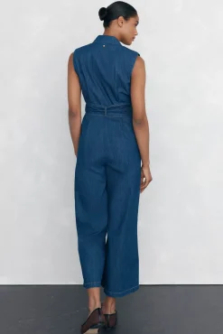 Pedro del Hierro Mono pata recta detalle bolsillos Azul Discount