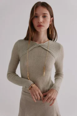 Hoss Intropia Nabila. Top con detalle de nudo Verde Sale