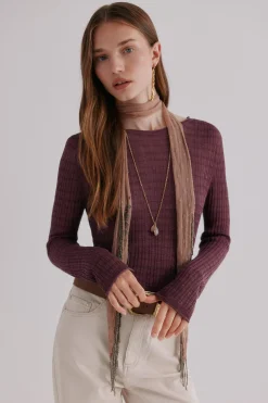 Hoss Intropia Nadine. Top estampado a rayas Lila New