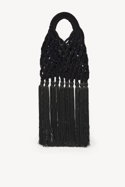 Hoss Intropia Naroa. Bolso de crochet de terciopelo Negro