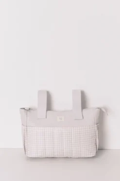 Women'secret Neceser mediano "maternity" cuadros vichy gris Best