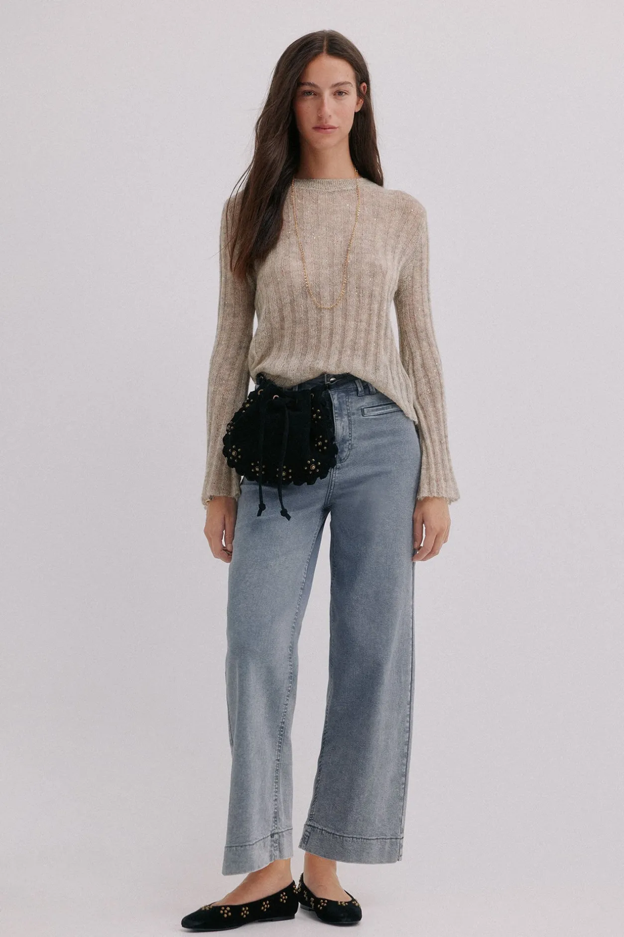 Hoss Intropia Neus. Jersey cuello redondeado Gris Outlet