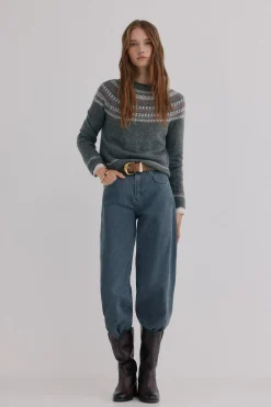 Hoss Intropia Nia. Jersey con motivos Estampado granate Online