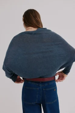 Hoss Intropia Nica. Jersey escote asimétrico Azul Outlet