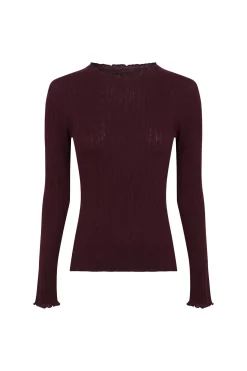 Hoss Intropia Nidia. Top con detalle de ondas Granate Outlet