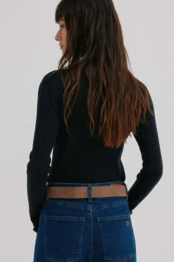 Hoss Intropia Nidia. Top con detalle de ondas Gris