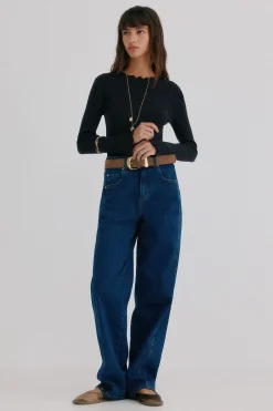 Hoss Intropia Nidia. Top con detalle de ondas Gris