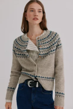 Hoss Intropia Nilda. Chaqueta tricot Estampado granate