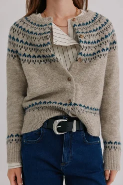 Hoss Intropia Nilda. Chaqueta tricot Estampado granate