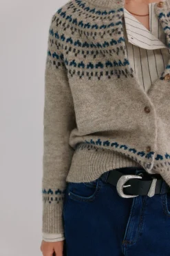 Hoss Intropia Nilda. Chaqueta tricot Estampado granate