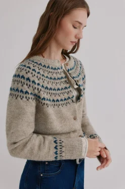 Hoss Intropia Nilda. Chaqueta tricot Estampado granate