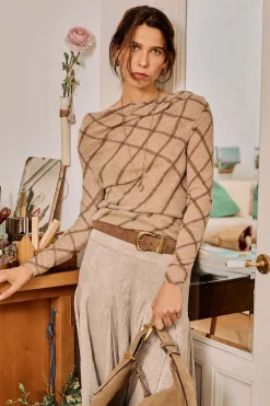 Hoss Intropia Nora. Top estampado Beige New