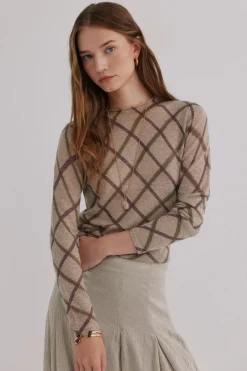 Hoss Intropia Nora. Top estampado Beige New